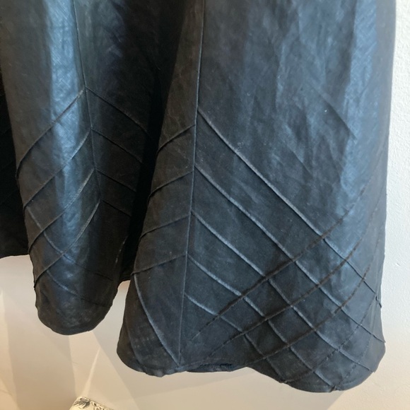 ALEXANDRA BARTLETT Sz 8 100% Linen Lined Trumpet Style Midi Skirt - Picture 3 of 9